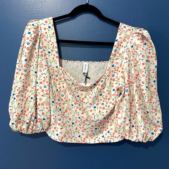 NWT Sokie Collective | Shopbop Cropped Floral Top - Picture 3 of 10